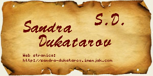 Sandra Dukatarov vizit kartica